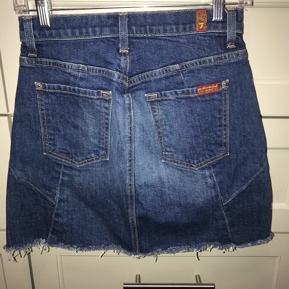 7 For All Mankind Denim Skirt 24 - Picture 10 of 14
